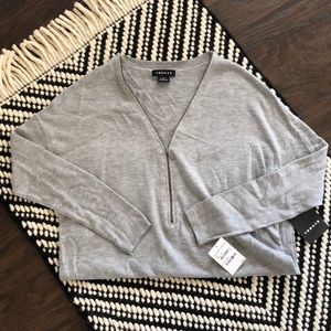 Trouve from Nordstrom zip front tunic.